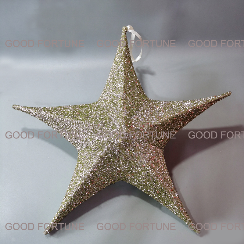 Christmas Fabric Decoration Star Hanger